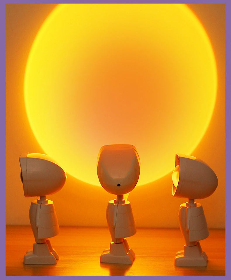 Mini Robot Sunset Projector Light
